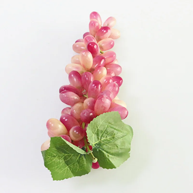 32cm red Flone искусственный фруктовый пластиковый виноград имитация растения Виноградная лоза для дома Свадебная вечеринка сад дерево вечерние Декоративные Фруктовые фотографии - Цвет: 32cm red