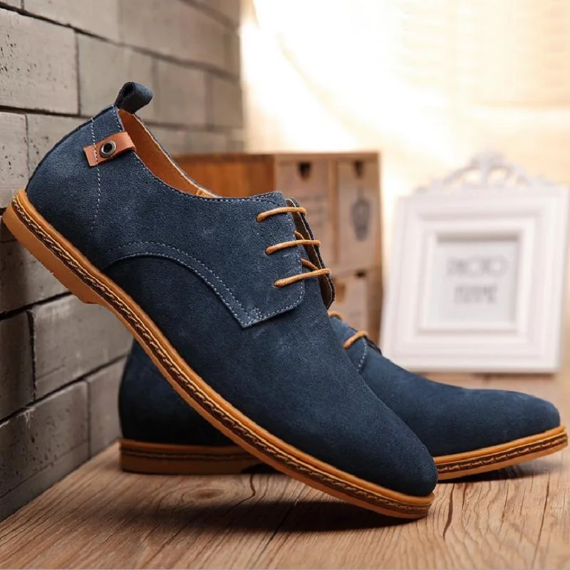Winter Men Casual Shoes With Fur Male Comfortable Oxford Footwear Solid Color Lace-Up New Flat ETT11 | Обувь