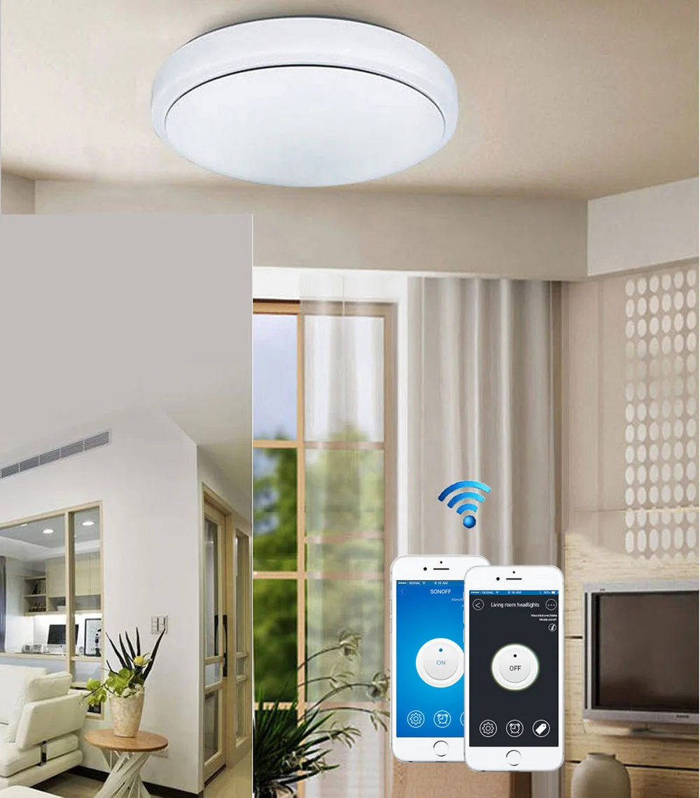 JIAWEN 24 W Wi-Fi, светодиодный потолочный светильник Холодный белый+ натуральный белый+ теплый белый умная Светодиодная лампа AC100-240 V