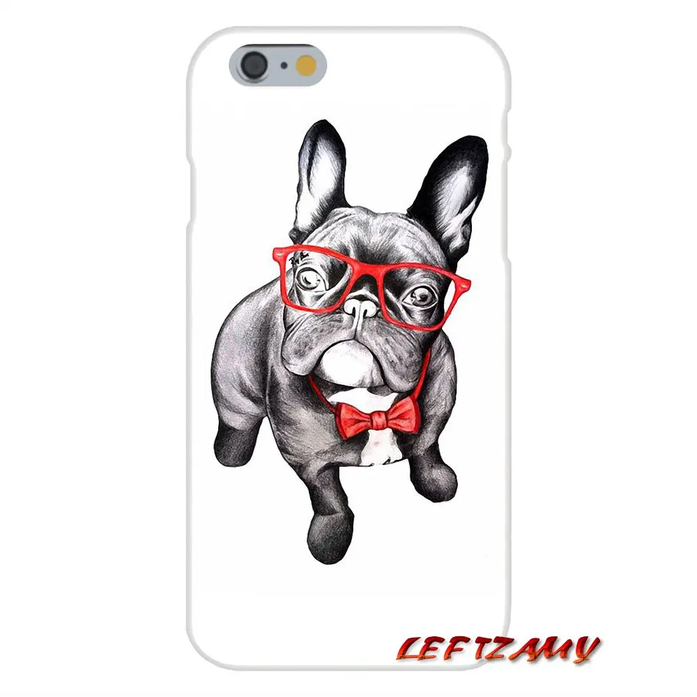 Аксессуары телефон оболочки охватывает Французский бульдог для iPhone X 4 4S 5 5S 5C SE 6 S 7