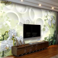 beibehang orchid flowers custom photo wallpaper 3d floral tv background simple romantic living room bedroom mural wall paper