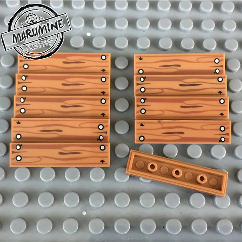 MARUMINE 100 шт. 1x4 плитка тарелка с изображением деревянного пола и кирпичи 2431 здание Мпц блоки игрушки оптом аксессуары совместим со всеми основными брендами