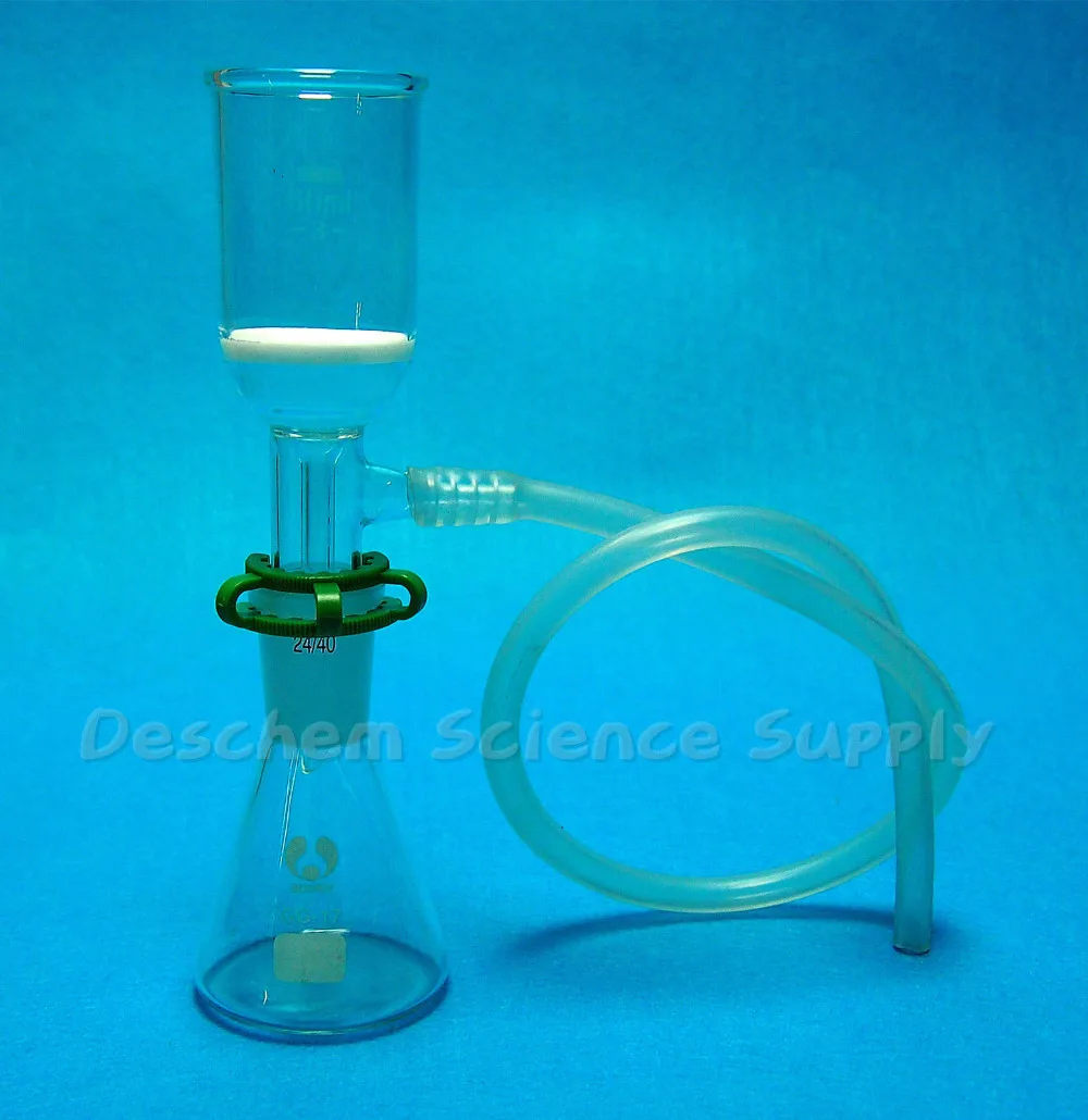 100 мл, 24/40, присоска для стекла фильтр, бутылка Erlenmeyer, воронка Buchnel, W/резиновые шланги