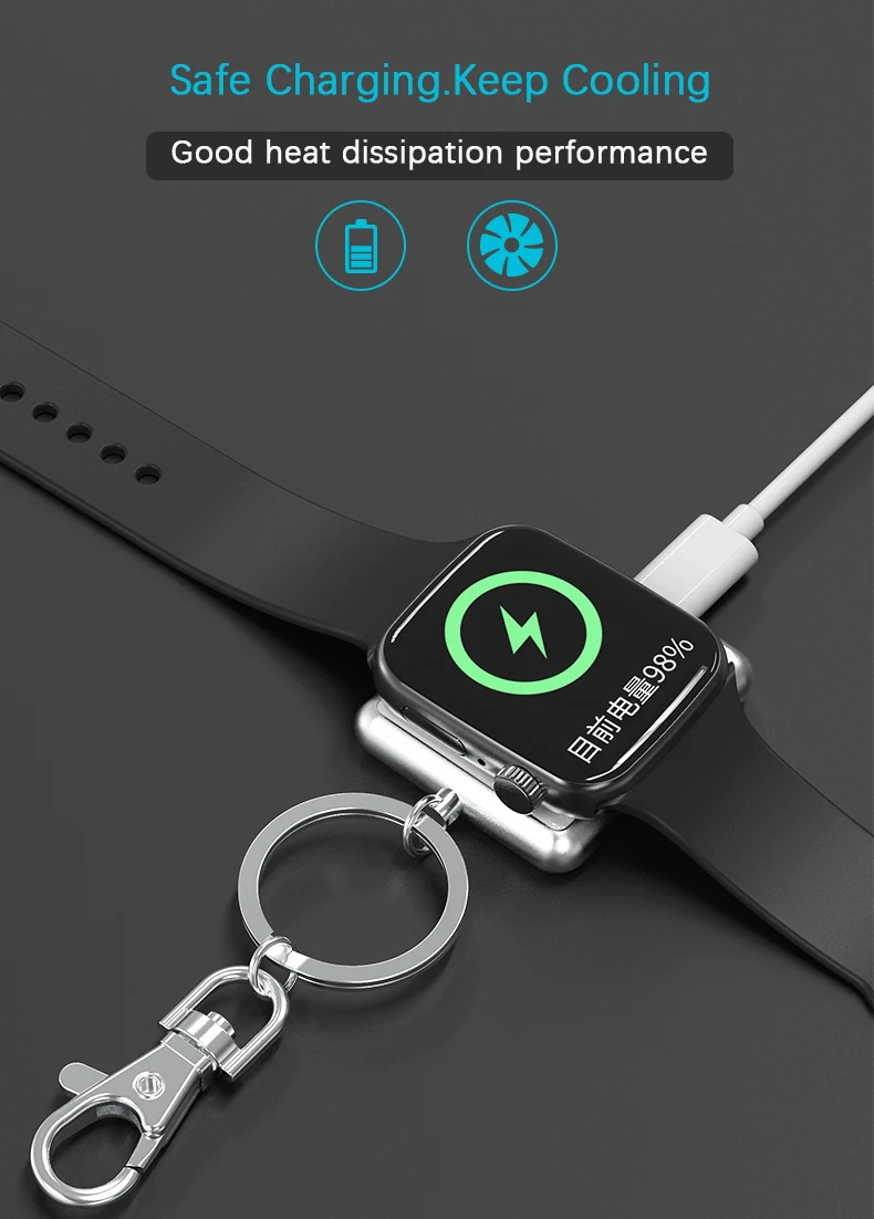 Брелок для ключей Dikdoc беспроводное зарядное устройство Apple Watch магнитное быстрое