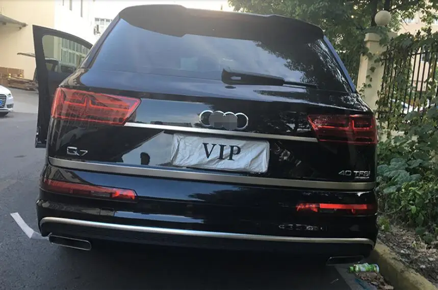 Авто-Стайлинг для Audi Q7 Нержавеющая Задняя ручка задней двери багажного отделения ворота крышка нагревательного элемента накладка ленты 1 шт. высокое качество