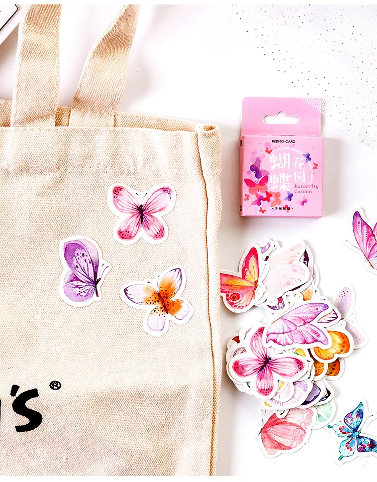 45 шт./кор. красочные butterflie на клейкой основе украшение бумажная наклейка для творчества ручной работы дневник фотоальбом скрапбукинг наклейки для рукоделия подарок
