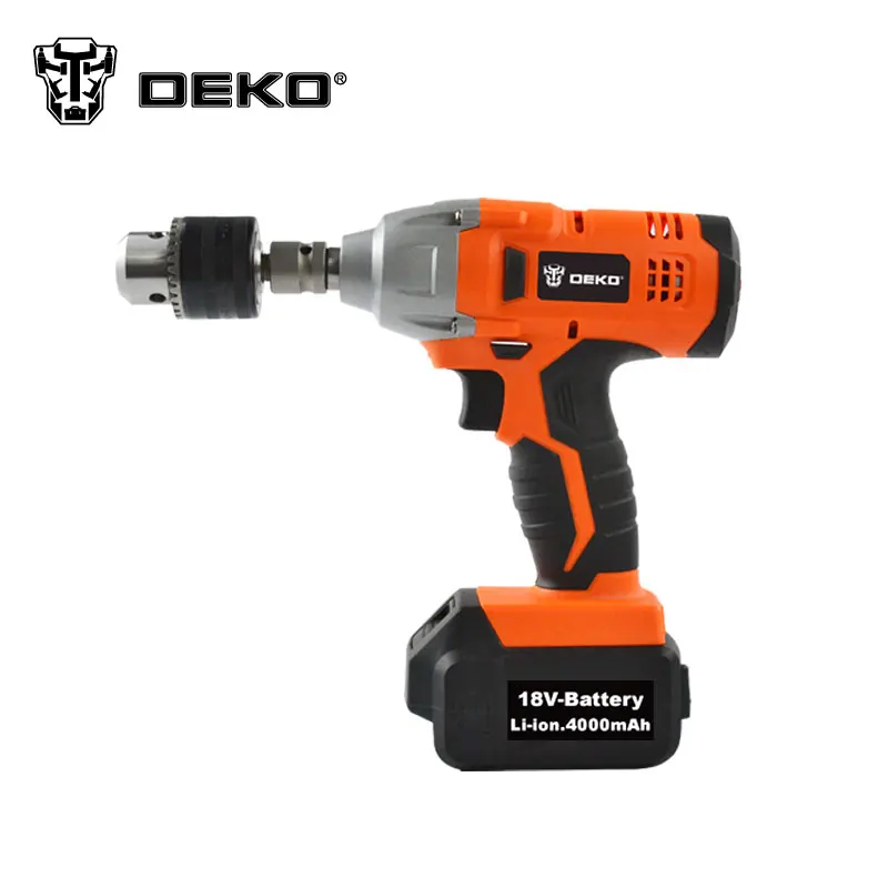 DEKO 1/2'' Li-ion 0-3200Bpm 4.0Ah 250N.m Electric Impact Wrench Car Tyre Wheel Cordless Drill | Инструменты