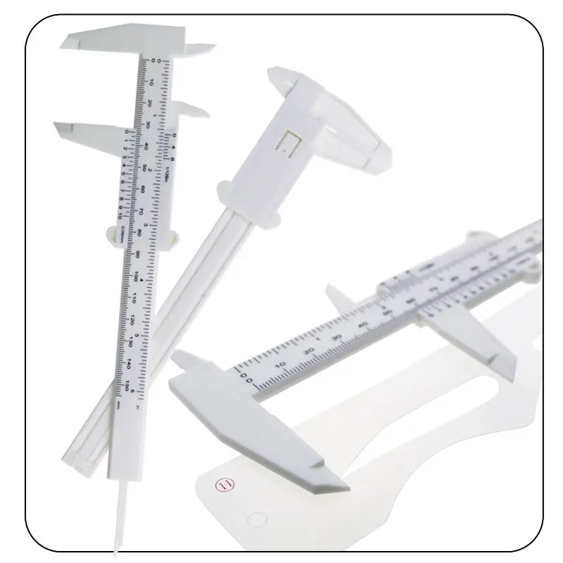 

Reusable Eyebrow Vernier Caliper Guide Ruler Double Scale Sliding Gauge Tattoo Permanent Makeup Eyebrow Microblading Measurement