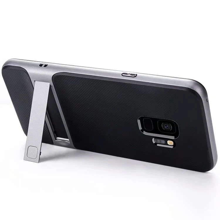 Серый Чехол CAPSSICUM kickstand для samsung Galaxy S9 S9 Plus Чехлы PC силиконовые гибкие тонкие Чехлы S9 S9Plus - Цвет: Серый
