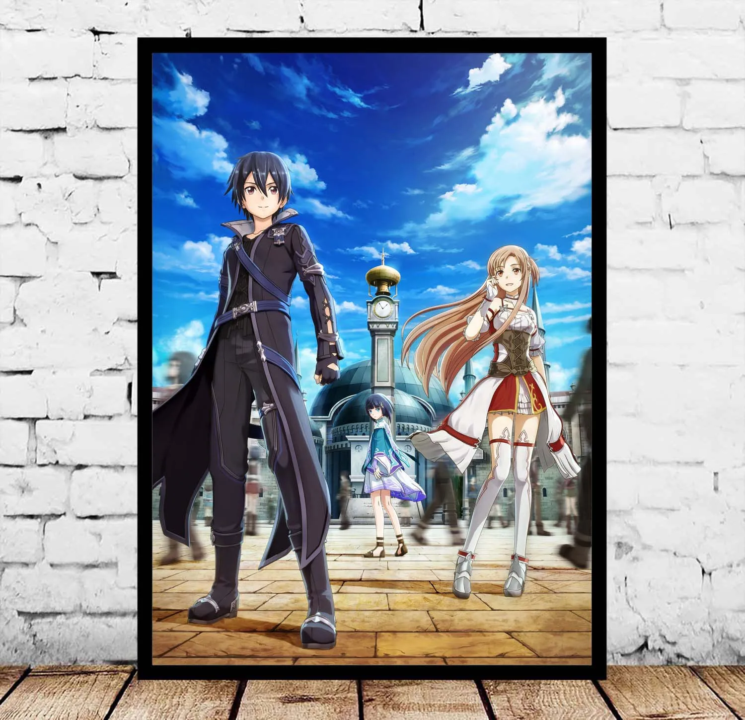 Sword Art Online японские аниме плакаты шелковая Живопись Wall без рамки|Рисование и