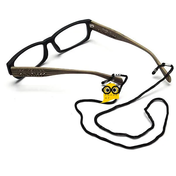 2 шт. волокно черная резиновая ручка шнур на Шею Кабель для чтения стекло очки