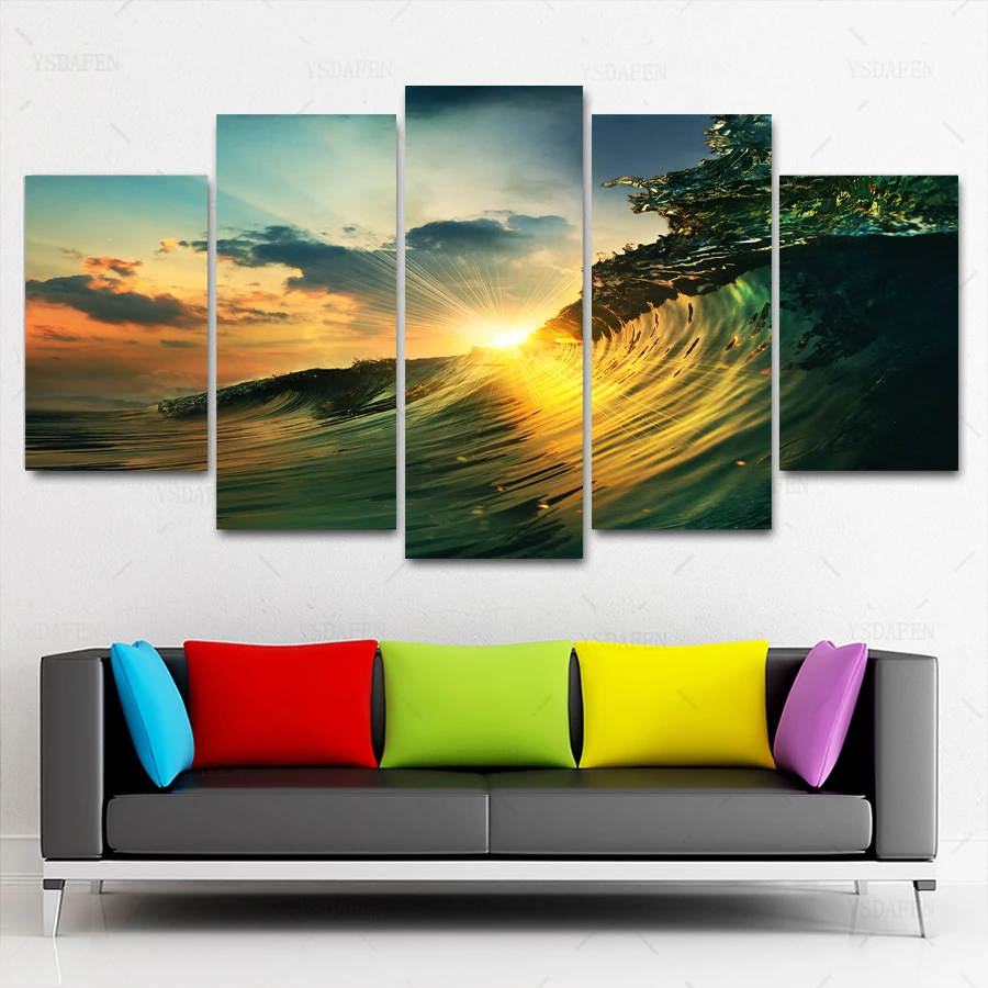 

HD print olieverf Film modulaire foto Scenery poster kind room decor woondecoratie 5 stks canvas art z387