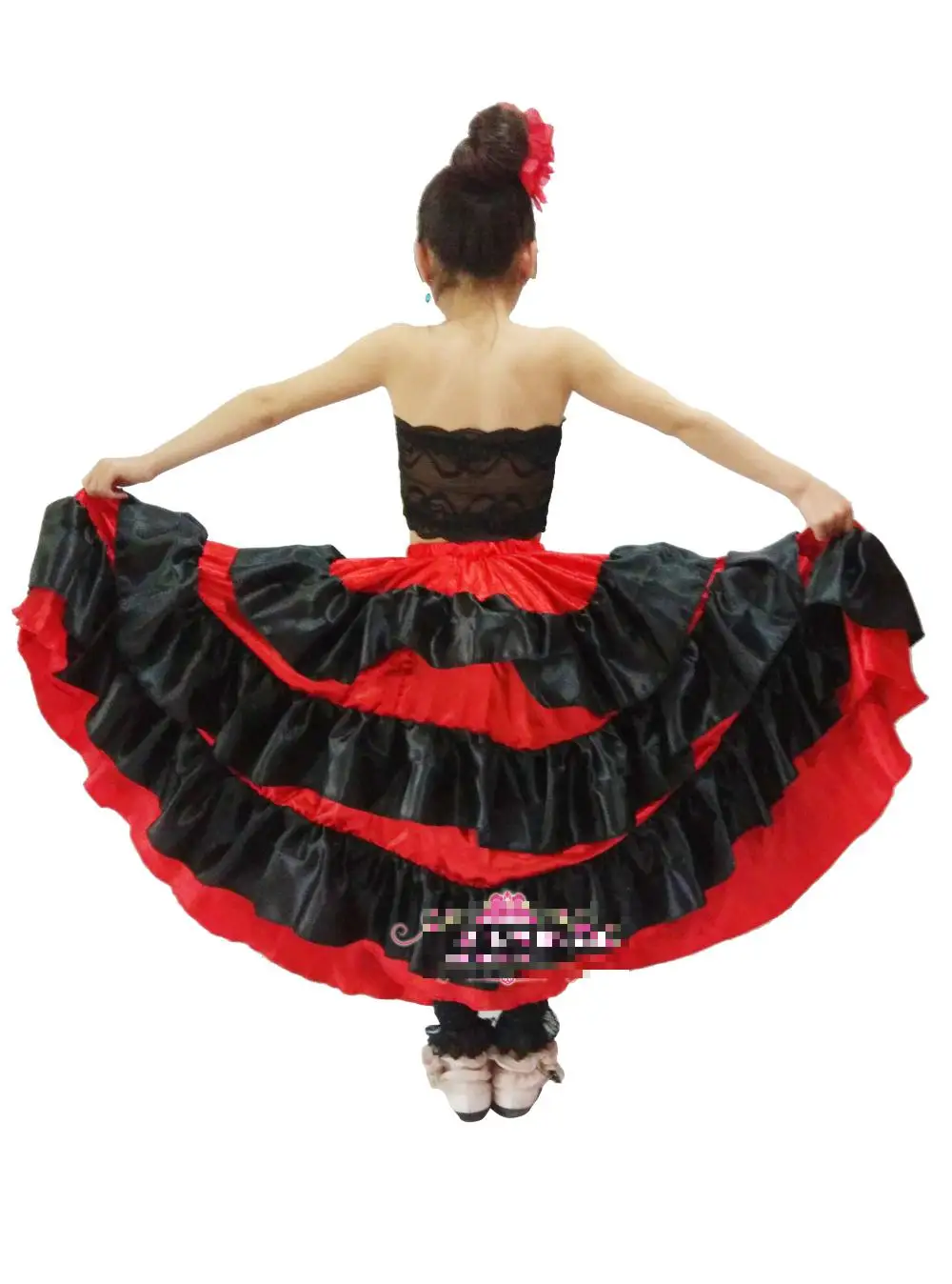 Kid's Flamenco Dance Dress Girl Dresses Spanish Paso Doble Costume For Samba Ballroom | Тематическая одежда и униформа