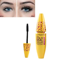 3d silk fiber eyelash mascara thick curling waterproof yellow tube lasting black eye mascara makeup cosmetics tslm2