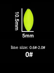size 0 yellow 30 шт./лот флуоресцентный поплавок семь звезд поплавок овальные космические бобы поплавок карп рыболовные снасти аксессуары пробка A098 - Цвет: size 0 yellow