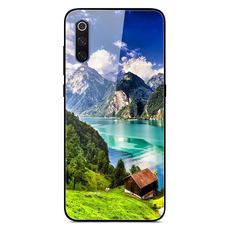 Чехол из закаленного стекла для Xiaomi Mi 9, чехол, стеклянная крышка для Xiaomi Mi 9 SE, чехол, силиконовый бампер, чехол для Xiaomi Mi CC9 Pro 9 Lite - Цвет: Розовый