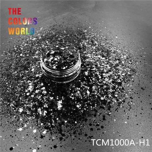 TCM1000A-H1 50g TCT-193 Шестигранная форма, массивный микс, металлический цвет, блеск для ногтей, для дизайна ногтей, сделай сам, украшение, боди-арт, макияж, FacePainting, ручная работа, сделай сам - Цвет: TCM1000A-H1 50g