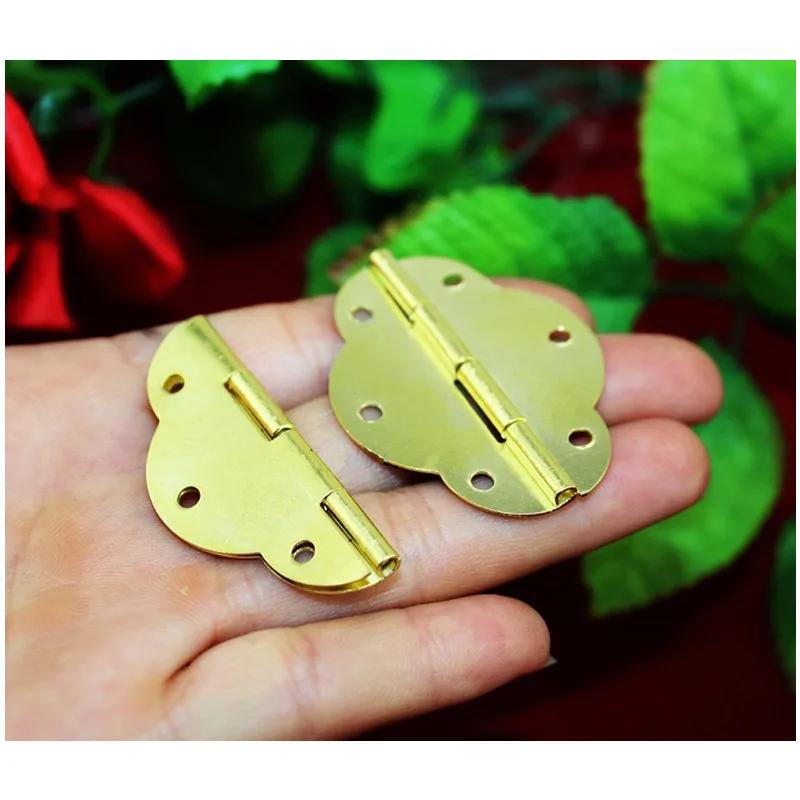 

Wholesale Yellow Color Cabinet Door Luggage Hinge Decor,Furniture Decoration,Antique Vintage Old Style,46*35mm,200pcs