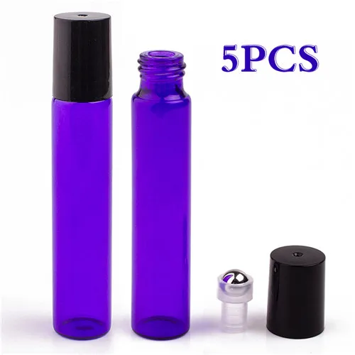 5PCS Purple 1-10 шт 10 мл портативный роллер духи эфирные масла бутылки контейнер для распыления путешествия бутылка для многоразового использования 4 цвета - Цвет: 5PCS Purple