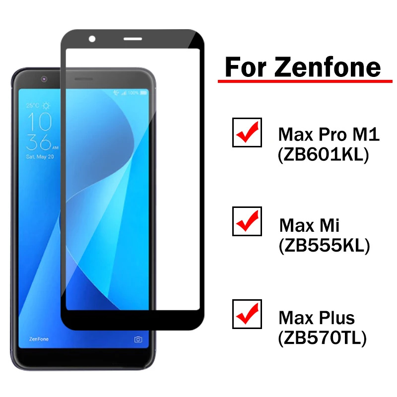 Полное покрытие Защитное стекло для Asus Zenfone Max Pro M1 ZB601KL защита экрана Tremp ZB555KL Plus