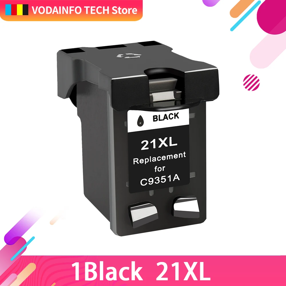 QSYRAINBOW Совместимость 21 черного цвета сменный картридж для принтера для hp 21 22 hp 21 с чернилами hp Deskjet F2280 F4180 F4100 F2100 F2200 F300 - Цвет: 1BK