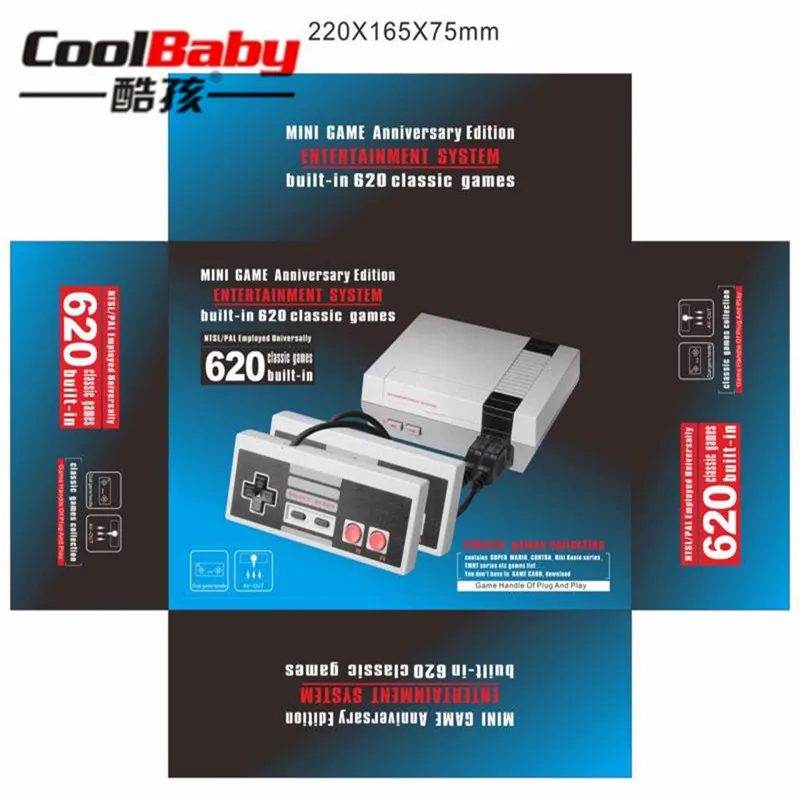 Новейшая Классическая Ретро консоль для видеоигр 8 бит встроенные 620 в 1 игры
