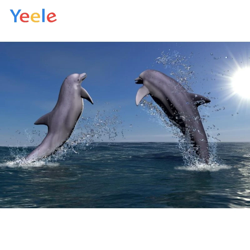 Yeele фоны для фотосъемки голубое море небо дельфин танцы детский портрет