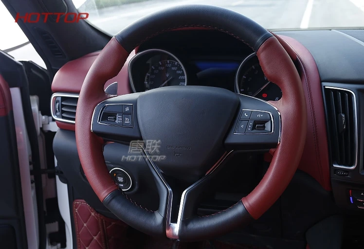 Крышка рулевого колеса автомобиля из натуральной кожи авто аксессуары подходят для Maserati Levante Ghibli