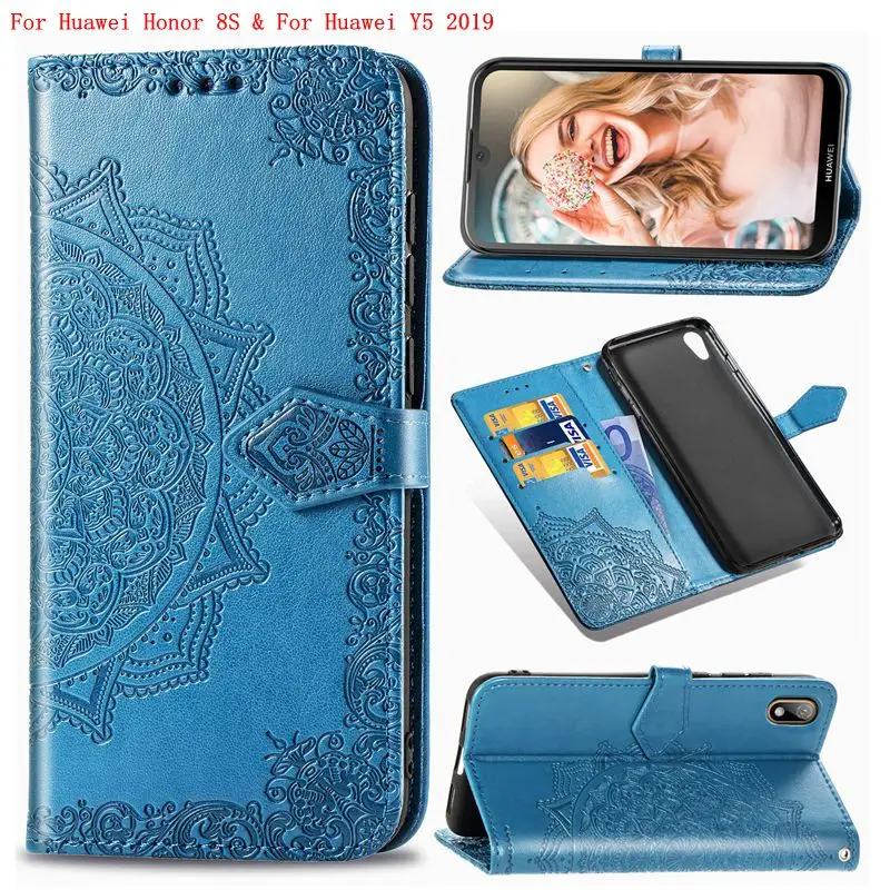 Чехол книжка из искусственной кожи для Huawei Honor 8 S Prime Y5 2019 Honor8S KSE LX9