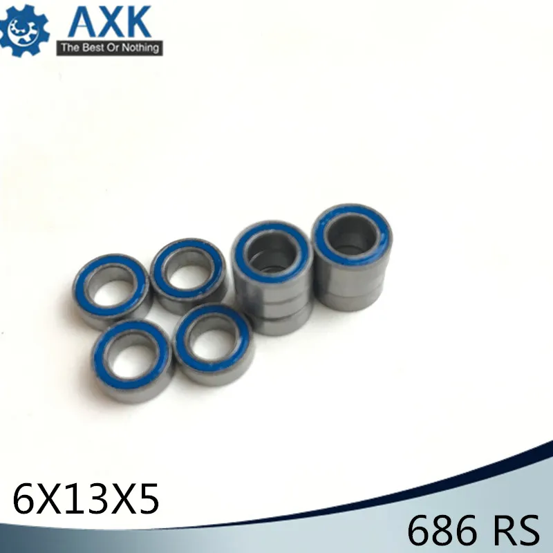 686 2RS подшипник ABEC 3 ( 10 шт.) 6x13x5 мм миниатюрный 686RS упорные шариковые подшипники 618/6RS
