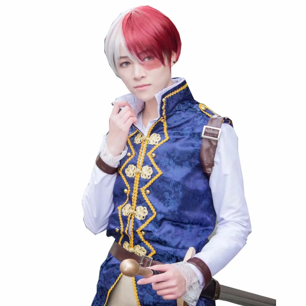 Boku no Akademia Shouto Todoroki Shoto Косплей Костюм для косплея «Мой герой», карнавальный костюм, полный набор с париком для волос