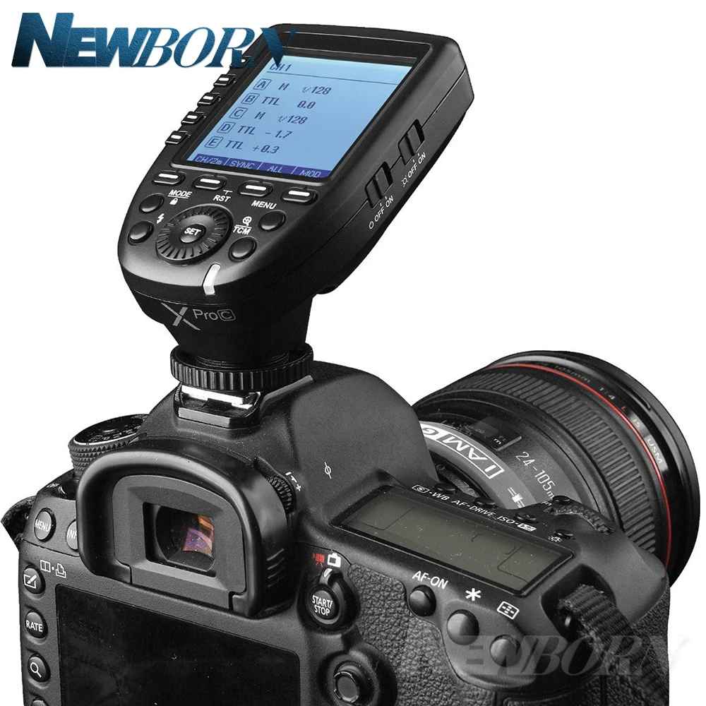 GODOX XPro C E TTL 2 4G беспроводной триггер вспышки + приемник для Canon EOS 600EX RT 580EX II 430EX V860C 50D