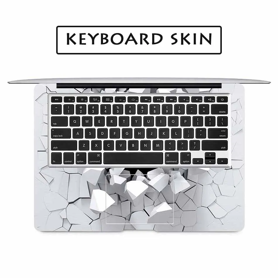 3D Наклейка на стену ноутбука с трещинами наклейка для Apple Macbook стикер Pro Air Retina 11 12 13