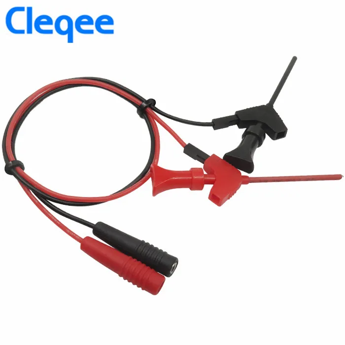 Cleqee P1511B 2 шт./компл. мм штекер к внутренней пружине тестовый крючок зонд AWG