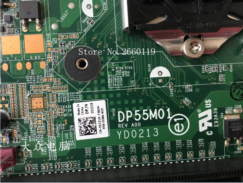 Настольная материнская плата для XPS 8000 DP55M01 1156 X231R 0X231R полностью