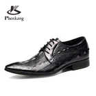 Мужские модельные туфли из натуральной кожи, черные итальянские модные брендовые деловые оксфорды на шнуровке, 2020