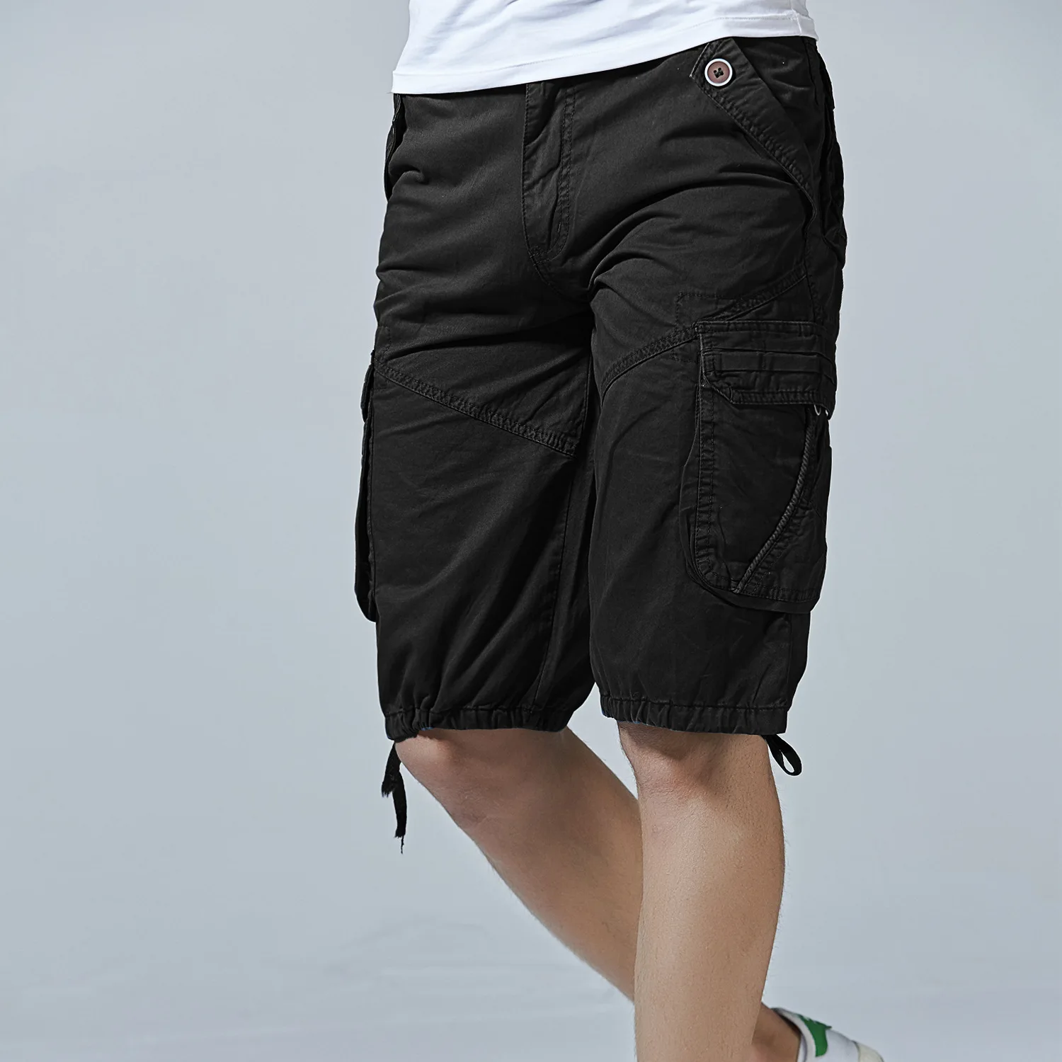 Летние мужские комбинезоны шорты с несколькими карманами 5 штанов прямые