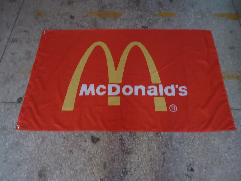 for mcdonald flag,mcdonald  banner,90*150CM polyster flagking brand flag