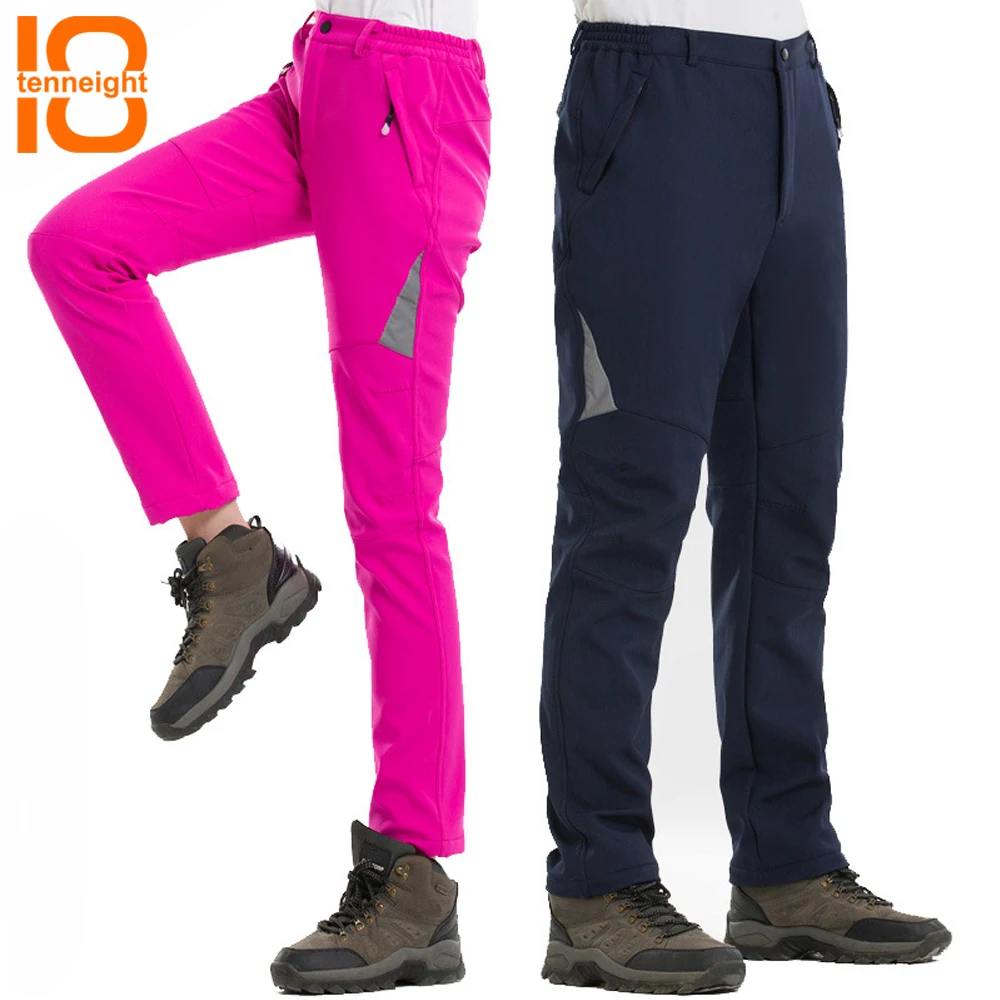 

TENNEIGHT Women men Winter Fishing Waterproof Camping Trekking Warm Fleece Pants Outdoor Hiking Pants Climbing skiing Trouser