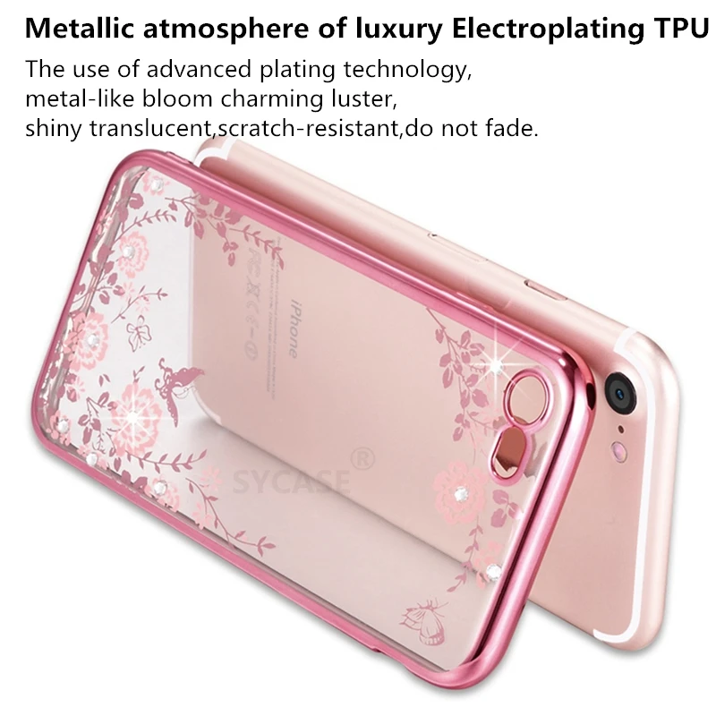 Sycase алмазное напыление TPU крышка Secret Garden чехол для телефона OPPO F7 Тонкий задней