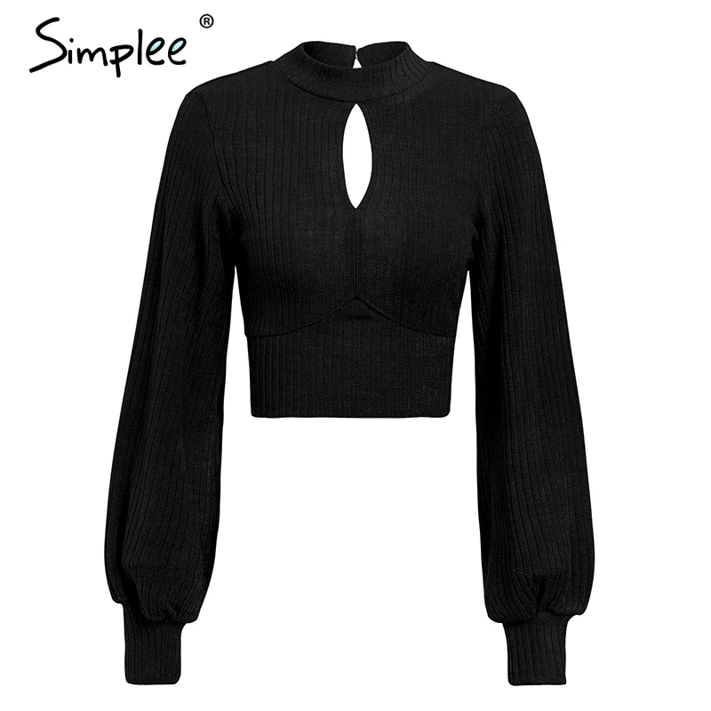 Женская черная рубашка Simplee привлекательная элегантная верхняя с открытой