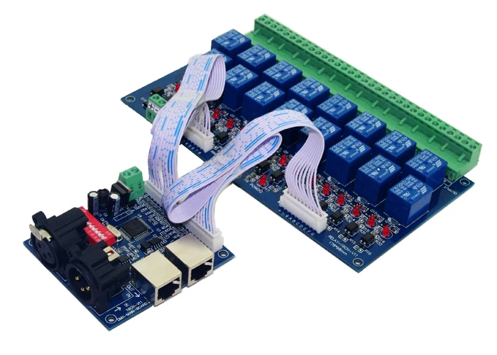 

16-канальный релейный контроллер DMX512, 16-канальный релейный декодер, вход 12 В постоянного тока, каждый канал макс. 10 А