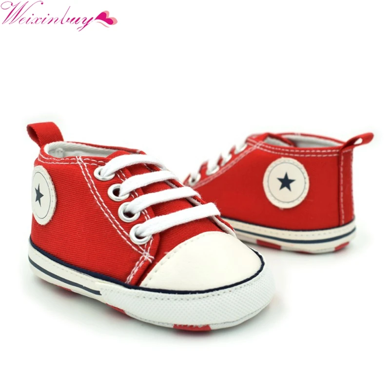 

Fashion Infant Tollder Canvas Crib Shoes Baby Boys Girls Sneaker Prewalker Baby Casual Shoes 0-18M
