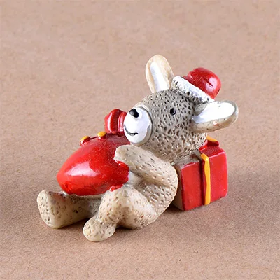 9 Donkey Lying Рождество Zakka миниатюрная фигурка животного лягушка кошка собака мини фигурки домашнее украшение DIY сказочные садовые украшения из смолы игрушки для рукоделия - Цвет: 9 Donkey Lying