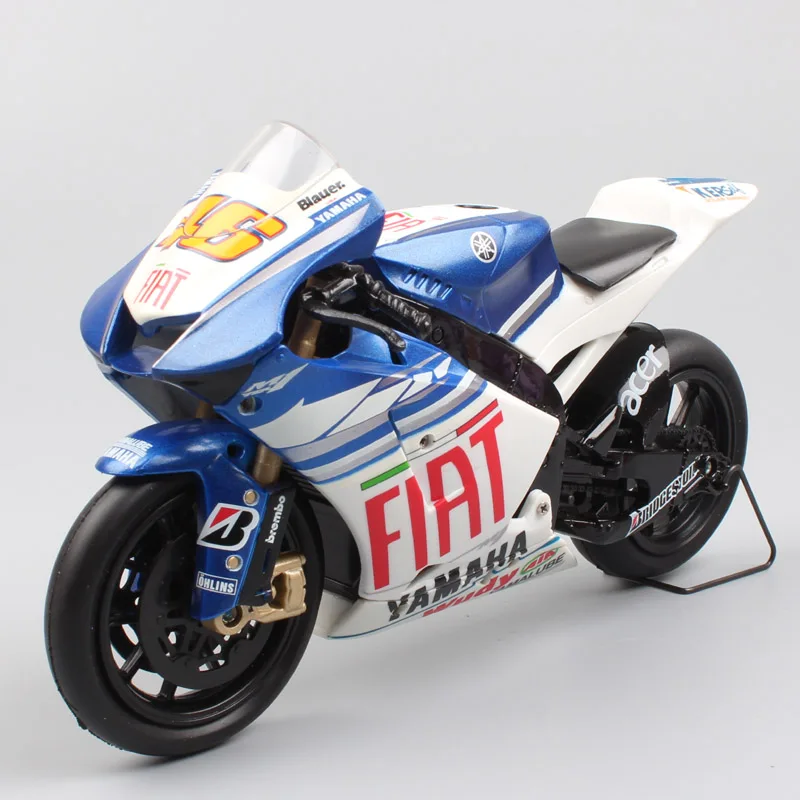 Детские 1/12 Newray Racer ROSSI Yamaha YZR-M1 YZR M1 gp Fiat team 2008 масштаб moto rcycle спортивный мото велосипед литье под давлением Миниатюрная модель игрушки