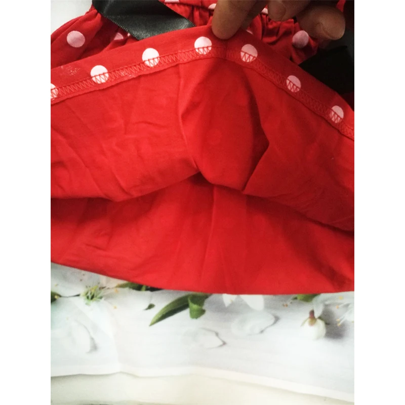 Disney Mickey Kids Dresses Girls New Fashion Minnie Wave Point Cotton Short Summer T Shirt Vest Big For Maotou Beach Party | Детская