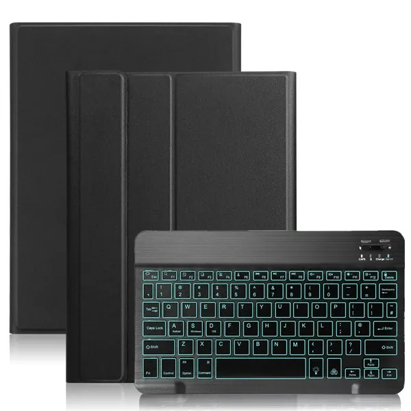 7 цветов подсветки bluetooth-клавиатура для samsung Galaxy Tab S4 10,5 SM-T830 SM-T835 SM-T837 Беспроводной клавиатура Съемная крышка