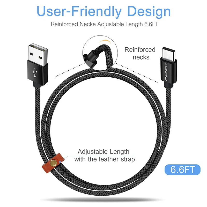 Suntaiho USB Type C кабель 3A Быстрая зарядка Type-C для Samsung S10 S9 S8 Note 9 8 Huawei Xiaomi mi mi9 передачи