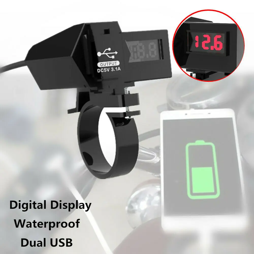 Многофункциональный водонепроницаемый мотоцикл велосипеды двойной USB цифровой