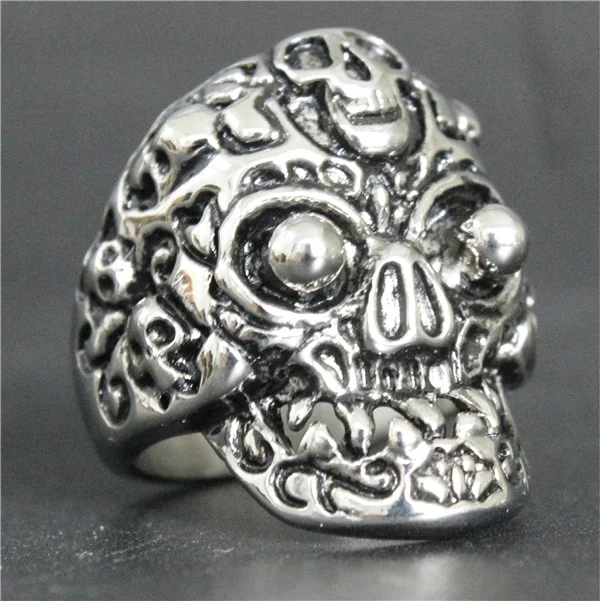Drop Ship Size 7~13 Fashion Cool Eye Ball Skull Ring 316L Stainless Steel Jewelry Polishing Biker | Украшения и аксессуары